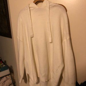 White hoodie sweater